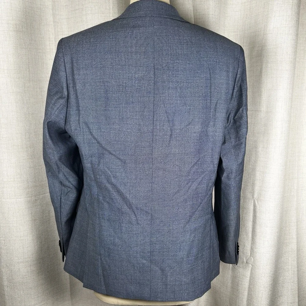 Banana Republic Blazer Mens 42‎ Short Slim Fit Blue Wool Marzotto Suit Jacket